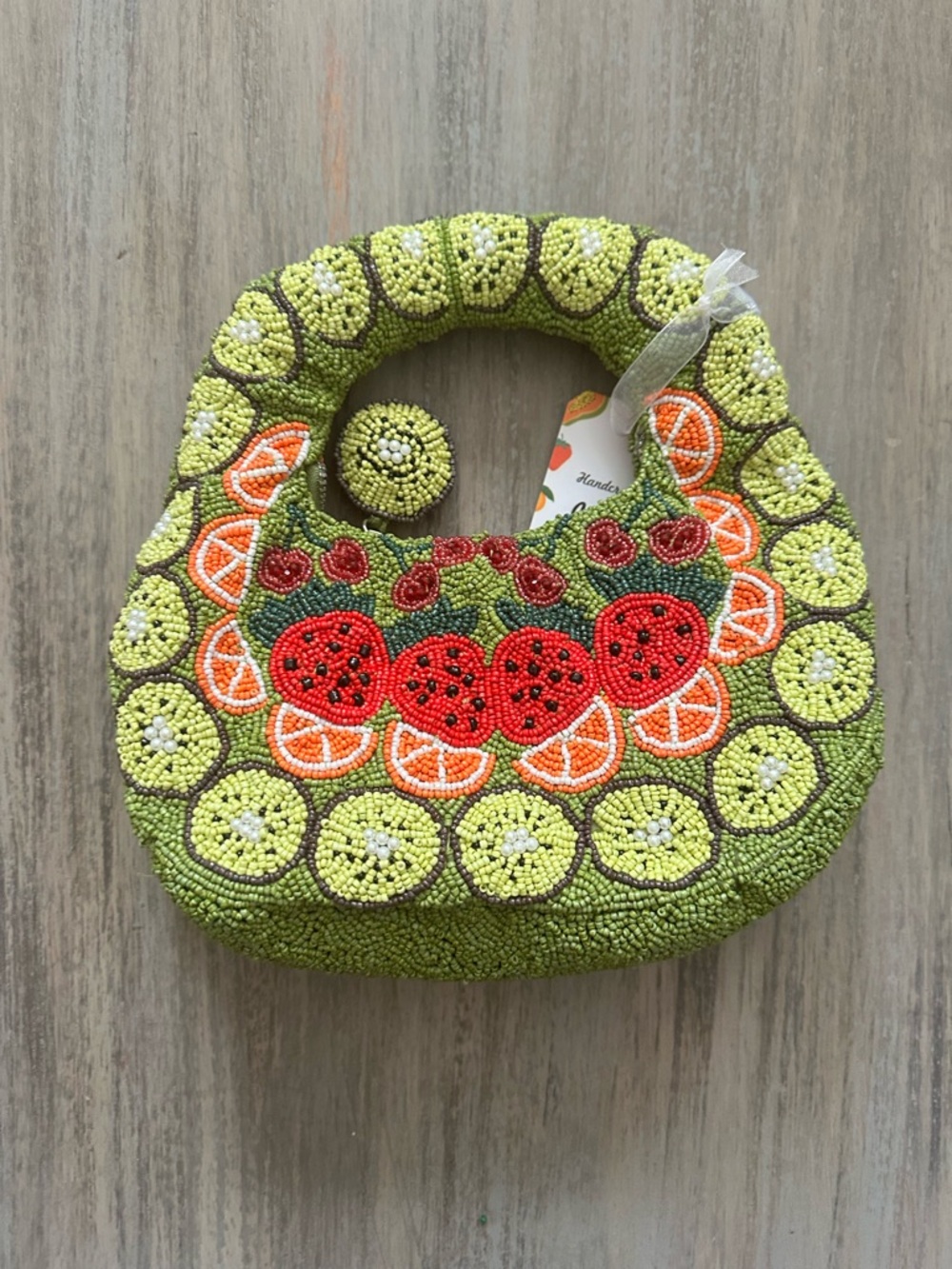 Made in India Beaded Fruit Handbag